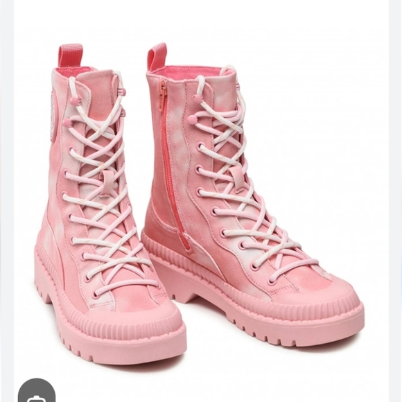 Versace Jeans Couture,pink,tie dye, hiking,boot! Sz.8 - Picture 2 of 3